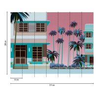 AS 398931 Tapeten A.S Creation Farbe Blau Pink Braun   THE WALL III Vliestapete