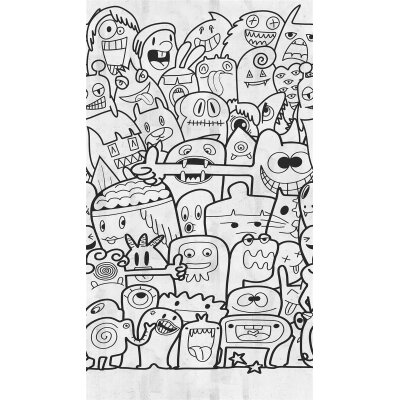 AS 398261 Tapeten A.S Creation Farbe Schwarz Weiß    THE WALL III Vliestapete