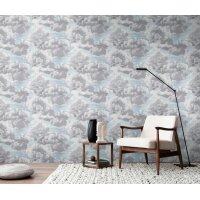 AS 399856 Tapeten A.S Creation Farbe Grau Blau Weiß   Michalsky 6 Satintapete