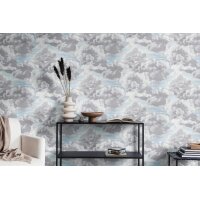 AS 399856 Tapeten A.S Creation Farbe Grau Blau Weiß   Michalsky 6 Satintapete