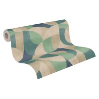 AS 399322 Tapeten A.S Creation Farbe Creme Beige Blau Grün  French Affair   Satintapete