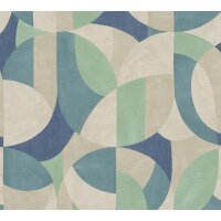 AS 399322 Tapeten A.S Creation Farbe Creme Beige Blau Grün  French Affair   Satintapete