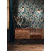 AS 399322 Tapeten A.S Creation Farbe Creme Beige Blau Grün  French Affair   Satintapete