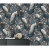 10414-08 Tapeten Erismann Play of light Farbe blau Vinyltapete auf Vlies