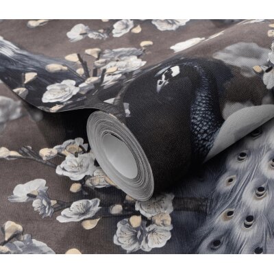 10414-15 Tapeten Erismann Play of light Farbe braun Vinyltapete auf Vlies