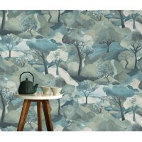 10433-07 Tapeten Erismann Gentle Farbe türkis Vinyltapete auf Vlies