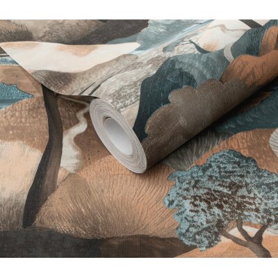 10433-19 Tapeten Erismann Gentle Farbe braun Vinyltapete auf Vlies