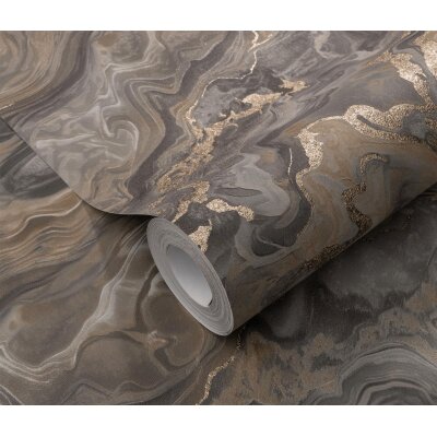 10447-37 Tapeten Erismann Elle Decoration 4 Farbe taupe Vinyltapete auf Vlies
