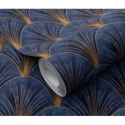 10451-08 Tapeten Erismann Elle Decoration 4 Farbe blau Vinyltapete auf Vlies