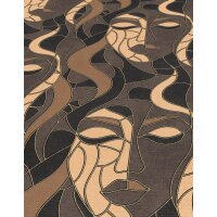 10458-37 Tapeten Erismann Elle Decoration 4 Farbe taupe Vinyltapete auf Vlies