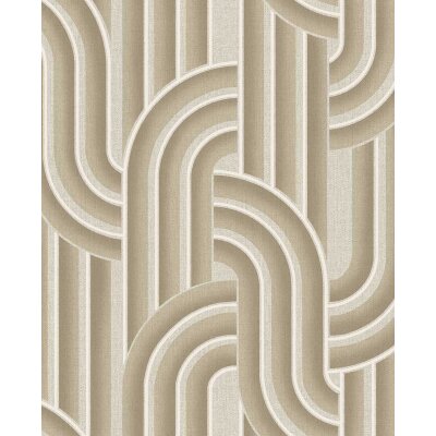 340564 Tapeten Eijffinger Groovy  Farbe braun taupe weiß creme Vlies