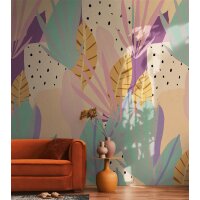 AS 782082 Tapeten A.S Creation Anna DAndrea Farbe Beige, Grün, Lila, Gelb Fototapete, Vlies
