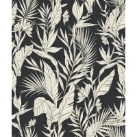 A71103 Tapeten GranDeco Omura Farbe Schwarz Vliestapete