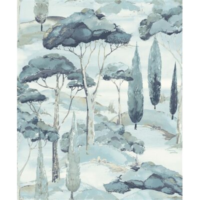 A69203 GranDeco Arcadia Farbe Blau Vliestapete