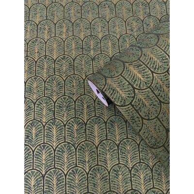 FVL6006 Tapeten Essener Lustre Farbe grün, gold Vliestapete