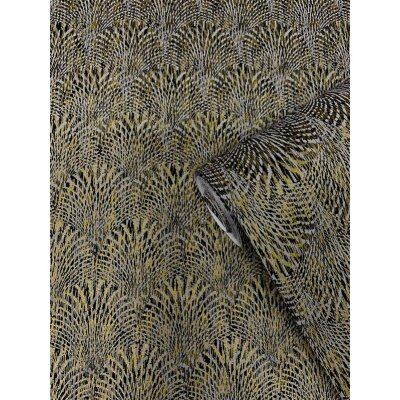 FAF7004 Tapeten Essener Boutique Farbe Silber, Schwarz, Gold Vliestapete