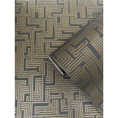 LBD2007 Tapeten Essener Boutique Farbe Braun, Gold Vliestapete