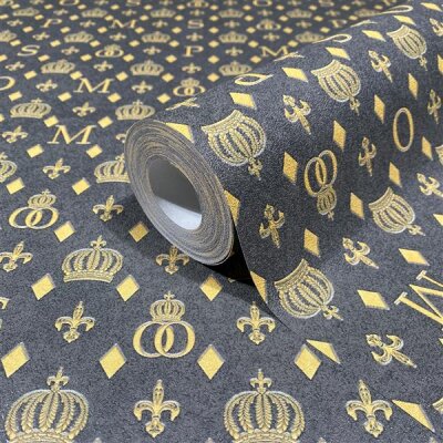 35609 Marburg Glööckler Pompöös Provence Farbe schwarz gold Vliestapete