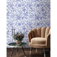 35616 Marburg Glööckler Pompöös Provence Farbe weiß, blau Vliestapete