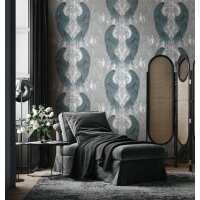 52579M Marburg Glööckler Pompöös Provence Farbe silber, lila, blau Vliestapete
