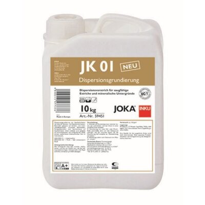 JOKA JK 01  Geb. 10 kg gebrauchsfertige Disperionsgrundierung für saugfähige Estriche und mineralische Untrgründe