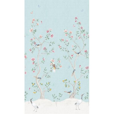 V153-1F Tapeten Essener Panorama 2 Farbe blau Wandbild