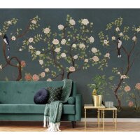 V155-2V Tapeten Essener Panorama 2 Farbe blau, Nacht...