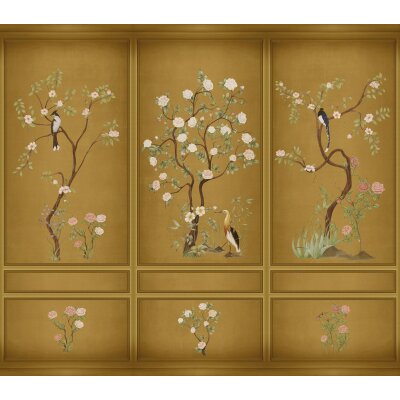V157-1M Tapeten Essener Panorama 2 Farbe gold Wandbild