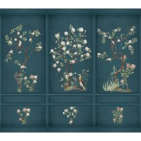 V157-4F Tapeten Essener Panorama 2 Farbe blau, dunkel...