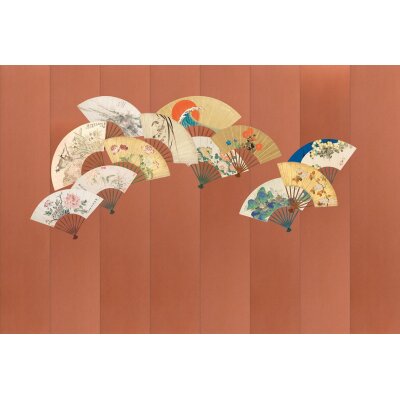 V160-2F Tapeten Essener Panorama 2 Farbe Orange, Lachs Wandbild