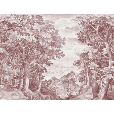 V161-3C Tapeten Essener Panorama 2 Farbe rot, wein Wandbild