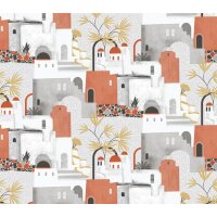 V166-2M Tapeten Essener Panorama 2 Farbe rot Wandbild