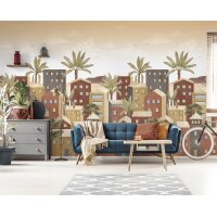 V167-2F Tapeten Essener Panorama 2 Farbe bunt, Sommer...