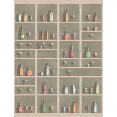 V181-1V Tapeten Essener Panorama 2 Farbe beige, bunt Wandbild