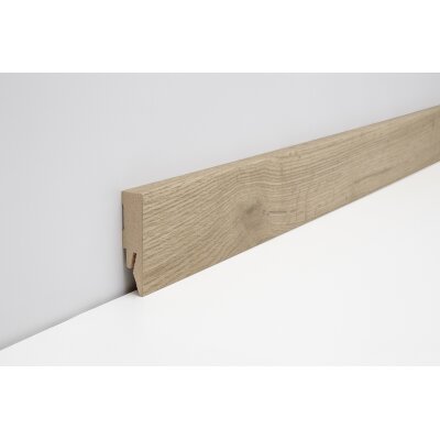 Joka Sockelleiste 14x58 mm 2,4 m lang FO 458 Profil  458 mit FinishFolie Oberfläche  L129  458