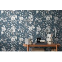 AS 790615 Tapeten A.S Creation CosmoLiving Farbe Blau Metallic Weiß Creme  Vliestapete