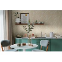 AS 790642 Tapeten A.S Creation CosmoLiving Farbe Beige Creme Weiß Metallic Silber Vliestapete