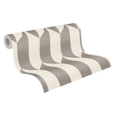 AS 790863 Tapeten A.S Creation CosmoLiving Farbe Silber Creme Metallic   Vliestapete