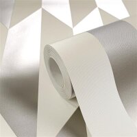 AS 790863 Tapeten A.S Creation CosmoLiving Farbe Silber Creme Metallic   Vliestapete