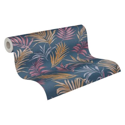 AS 791085 Tapeten A.S Creation CosmoLiving Farbe Blau Rot Braun   Vliestapete