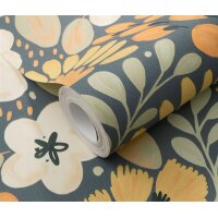 1051808 Tapeten Erismann La Terrasse Farbe blau Vliestapete