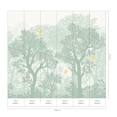 220520101 Tapeten Erismann La Terrasse Farbe grün Panel