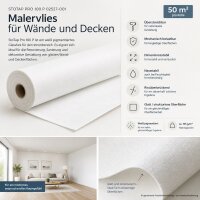 StoTap Pro 100 P – 3 × 50 m² Glasvlies Weiß, 150 m² Bündel