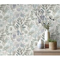 1050624 Tapeten Erismann Secret Garden  Farbe blau Vliestapete