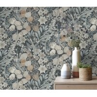 1050644 Tapeten Erismann Secret Garden  Farbe blau Vliestapete