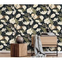 1050815 Tapeten Erismann Secret Garden  Farbe schwarz Vliestapete