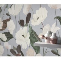 1050831 Tapeten Erismann Secret Garden  Farbe grau Vliestapete