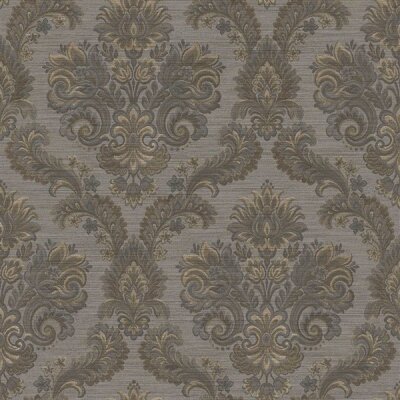 35949 Tapeten Essener Ornamenta Farbe grau gold braun Vliestapete