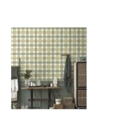 38425 Tapeten Essener  Top Stripes Farbe grün creme Vliestapete