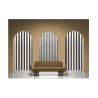 38441 Tapeten Essener  Top Stripes Farbe grau sand...